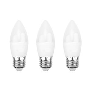 Лампа светодиодная Свеча CN 9,5Вт E27 903Лм 6500K холодный свет (3шт/уп) REXANT